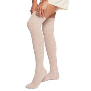 Cozy PinkyBeige Over-the-Knee Socks